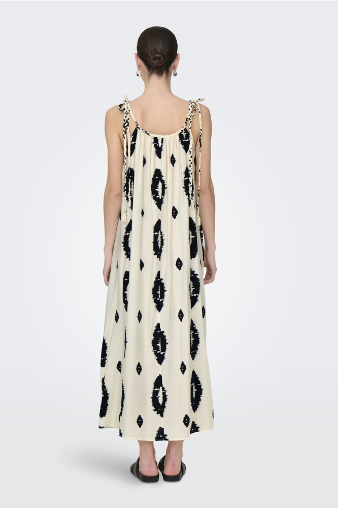 ONLELANOR SL BRAID ANKEL DRESS WVN 15349697 Cloud Dancer